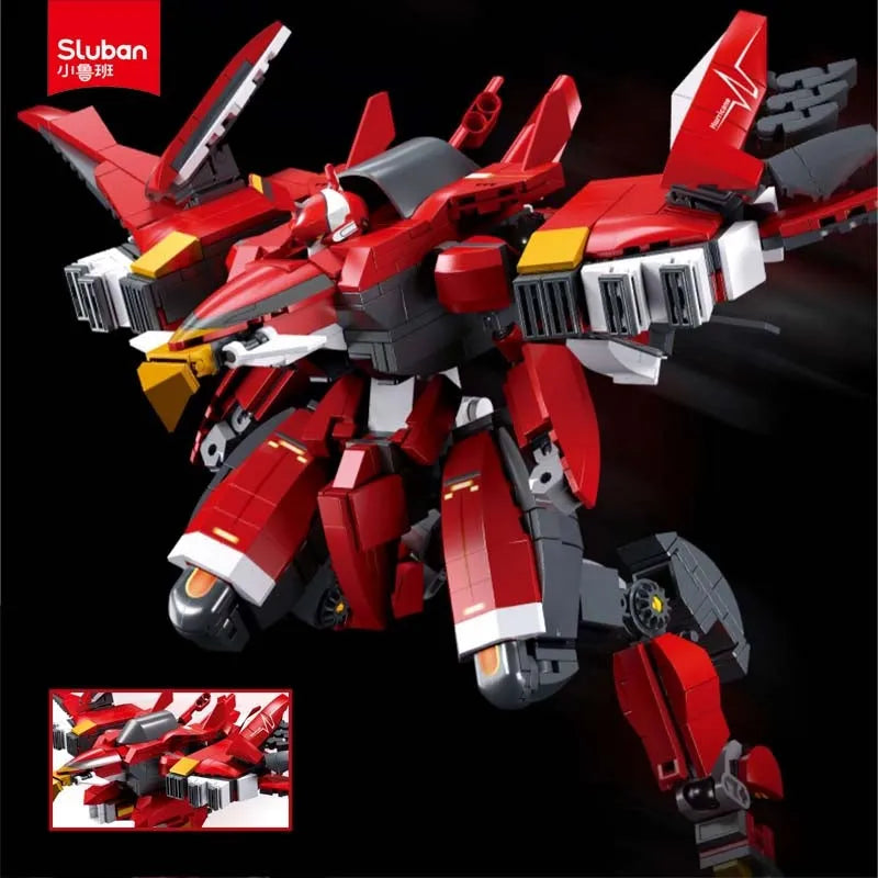 Building Blocks Transformer Mecha Robot Alpha Hurricane Flame Bricks Toy - 8