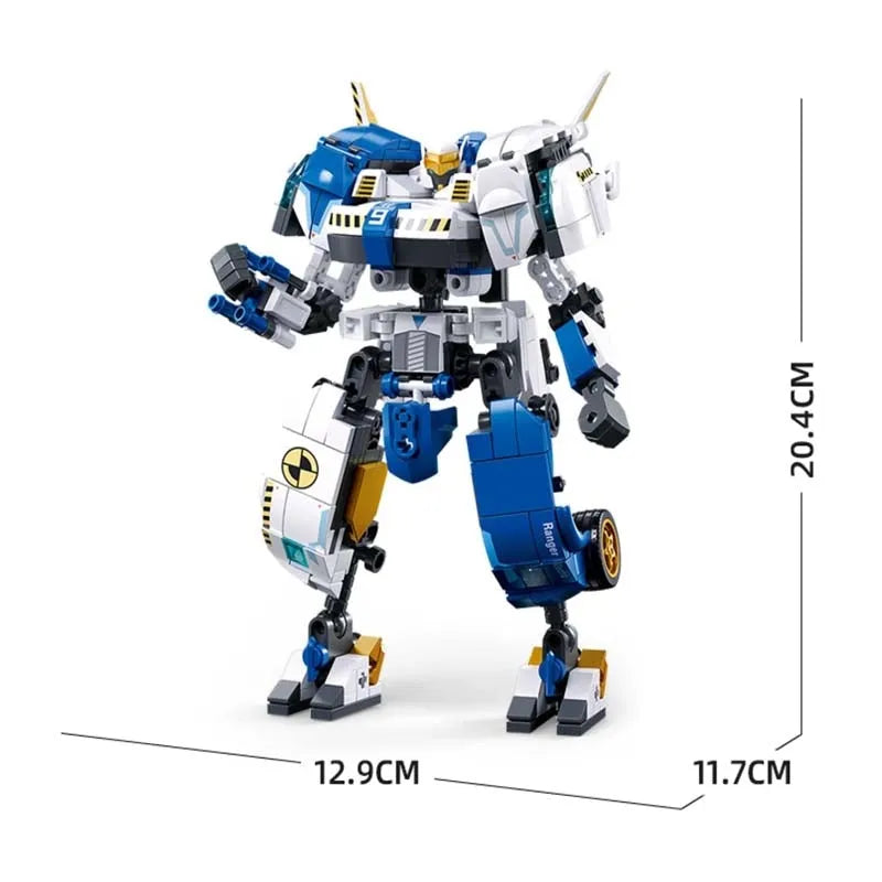 Building Blocks Transformer Safety Pioneer Mecha Warrior Bricks Toy - 6