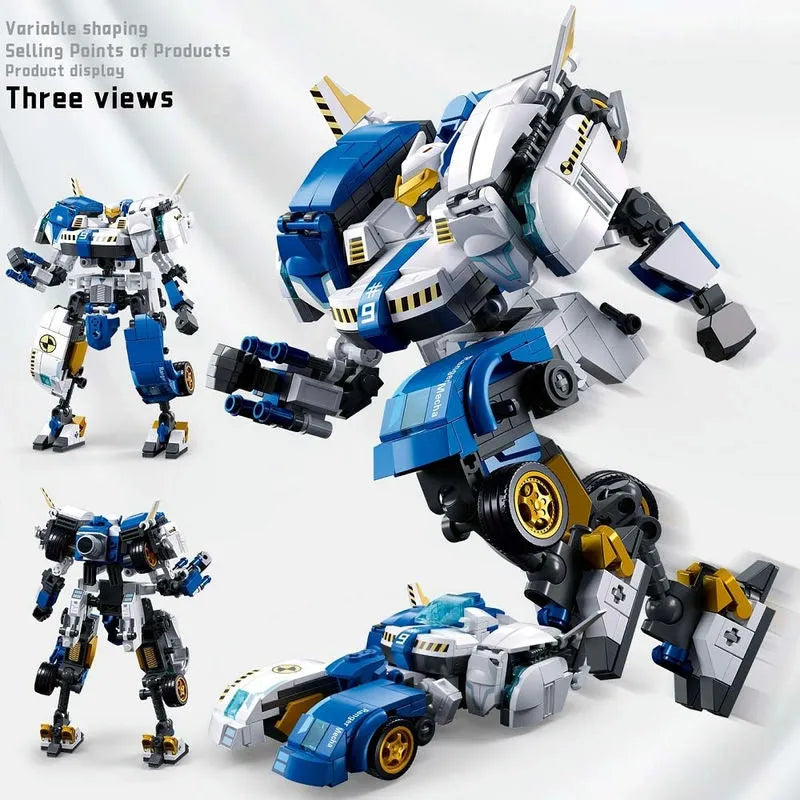 Building Blocks Transformer Safety Pioneer Mecha Warrior Bricks Toy - 2