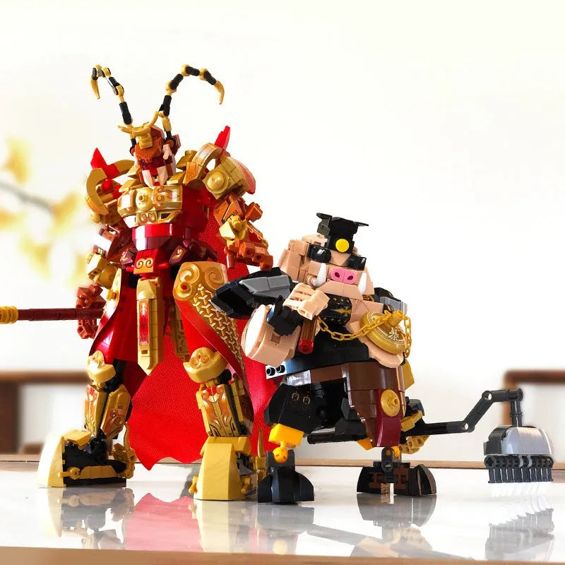 Building Blocks Transformers Bull Demon Mecha Warrior Bricks Toy Construction Set Toys - 5