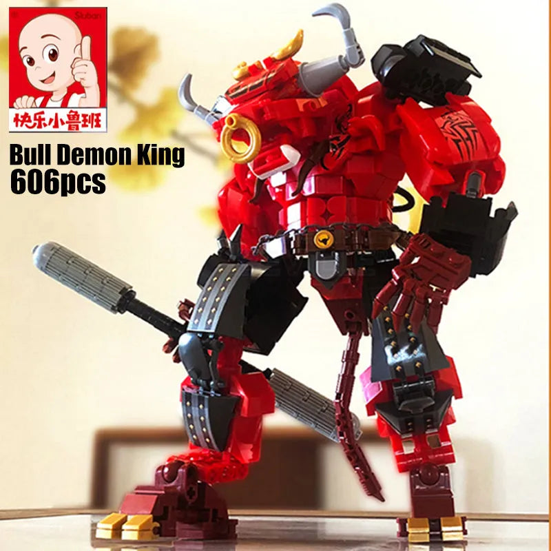 Building Blocks Transformers Bull Demon Mecha Warrior Bricks Toy - 2