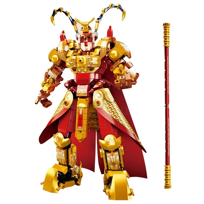 Building Blocks Transformers Monkey King Warrior Mecha Bricks Toys Construction Set Toys - 2