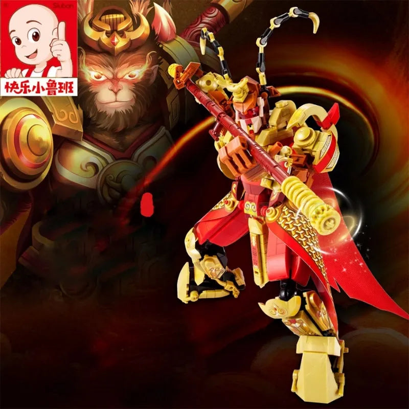 Building Blocks Transformers Monkey King Warrior Mecha Bricks Toys Construction Set Toys - 7