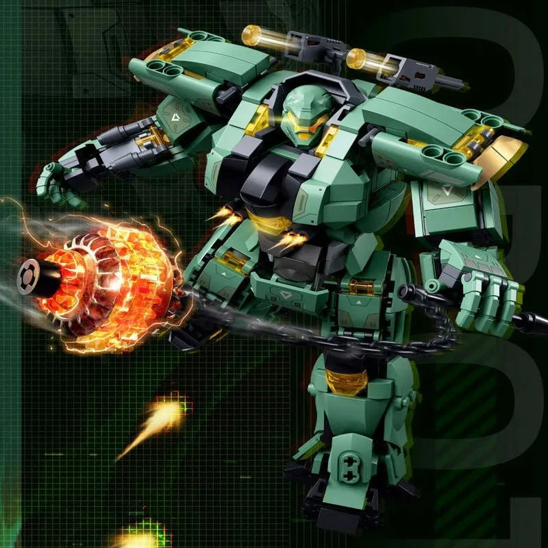 Building Blocks Transforming Mecha Robot Warrior Leader Bricks Toy - 7