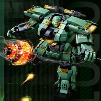 Thumbnail for Building Blocks Transforming Mecha Robot Warrior Leader Bricks Toy - 7