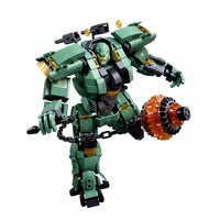 Thumbnail for Building Blocks Transforming Mecha Robot Warrior Leader Bricks Toy - 6