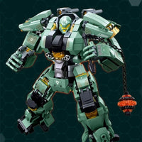 Thumbnail for Building Blocks Transforming Mecha Robot Warrior Leader Bricks Toy - 2