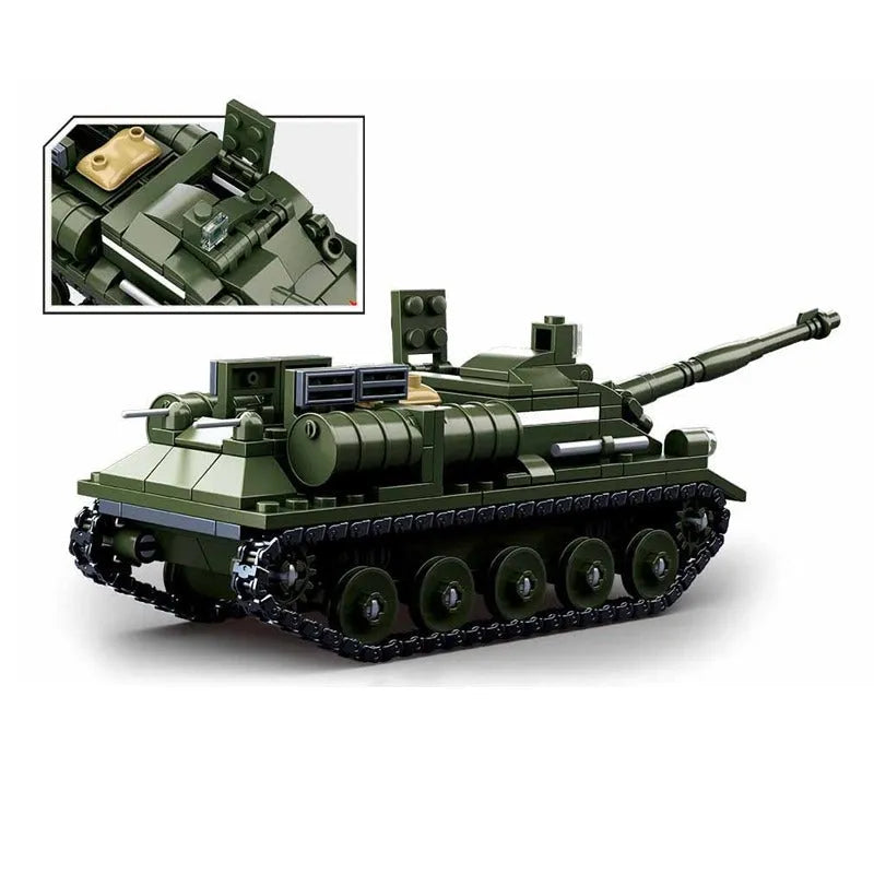 Building Blocks WW2 MOC Military SU85 Tank Destroyer Bricks Toy - 5