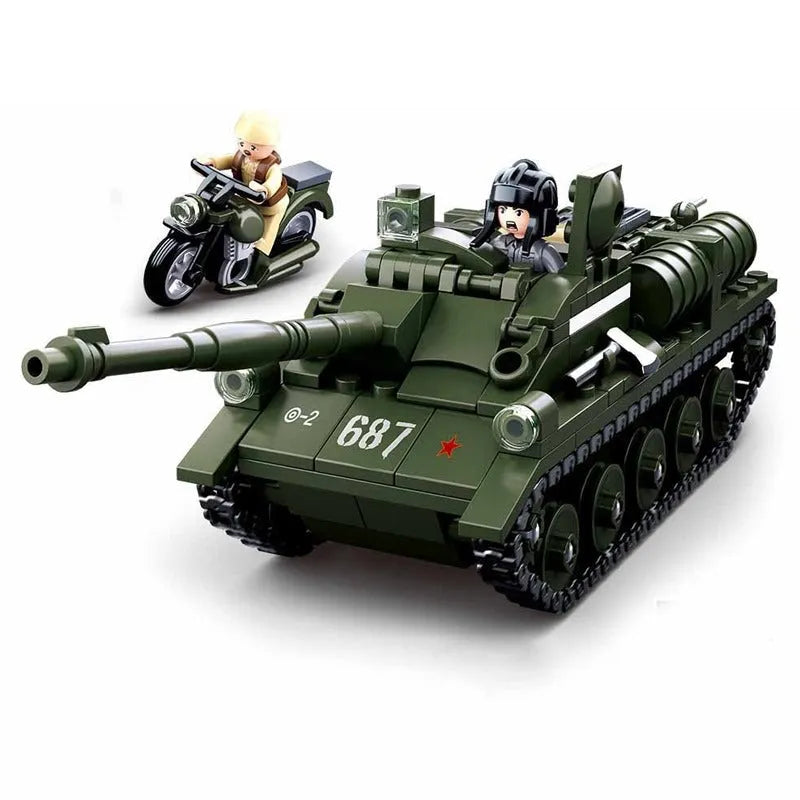 Building Blocks WW2 MOC Military SU85 Tank Destroyer Bricks Toy - 1