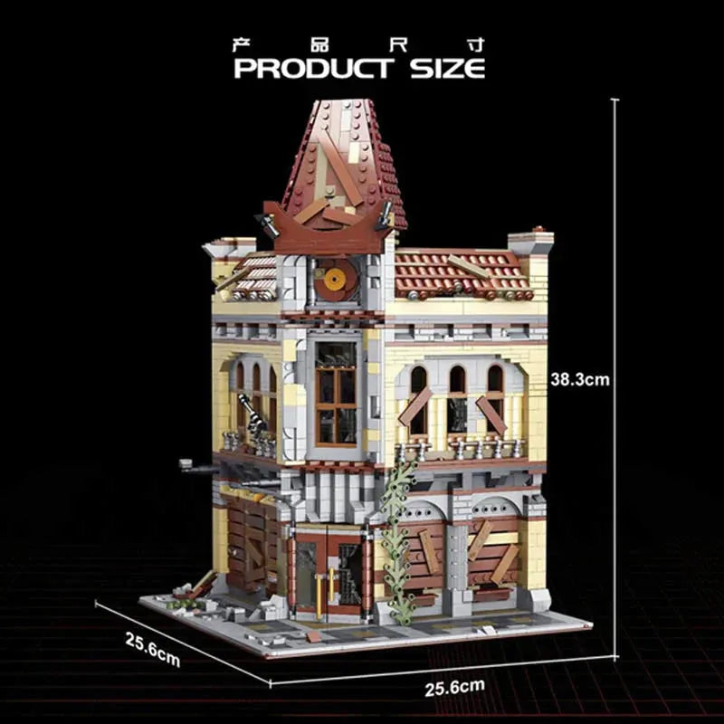 Building Blocks Creator Expert Ruin City Palace Cinema Apocalypse Bricks Toy - 6
