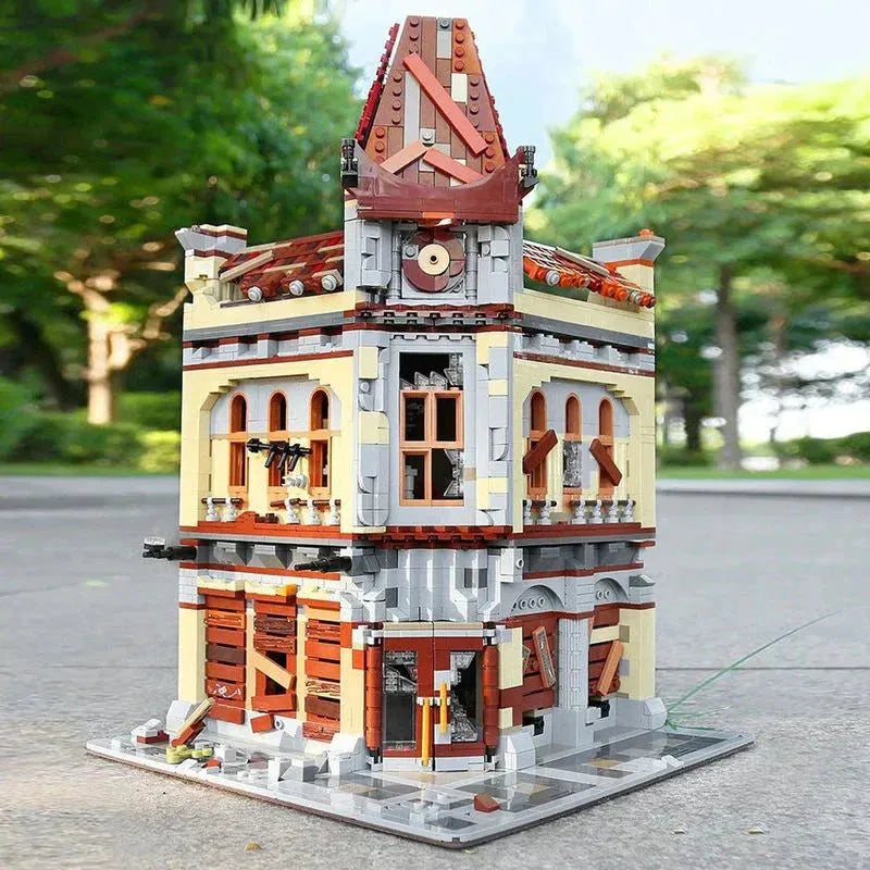 Building Blocks Creator Expert Ruin City Palace Cinema Apocalypse Bricks Toy - 9