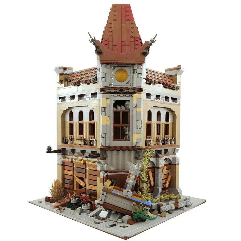 Building Blocks Creator Expert Ruin City Palace Cinema Apocalypse Bricks Toy - 2