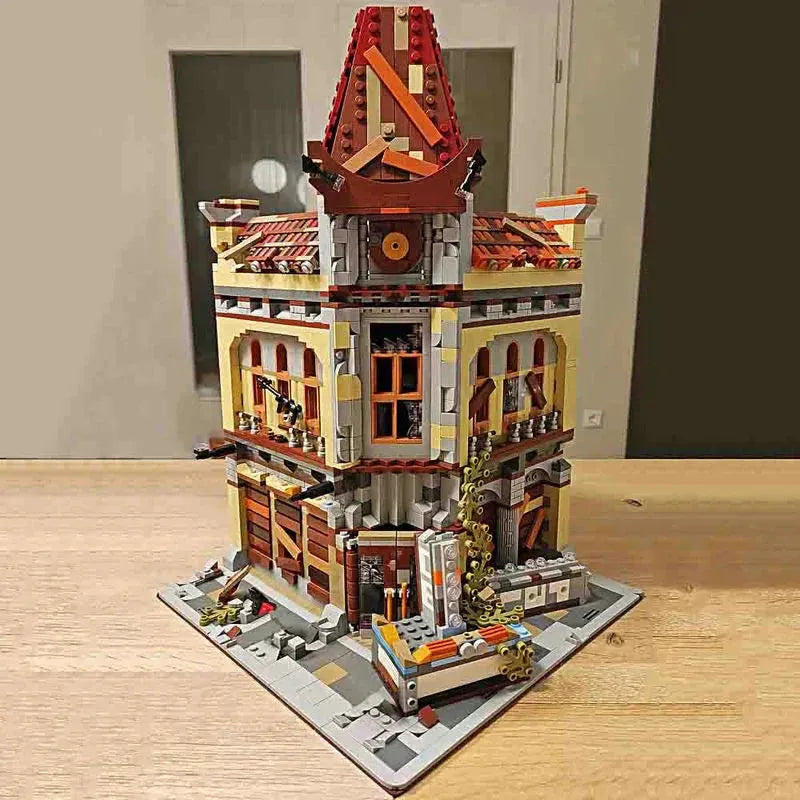 Building Blocks Creator Expert Ruin City Palace Cinema Apocalypse Bricks Toy - 7