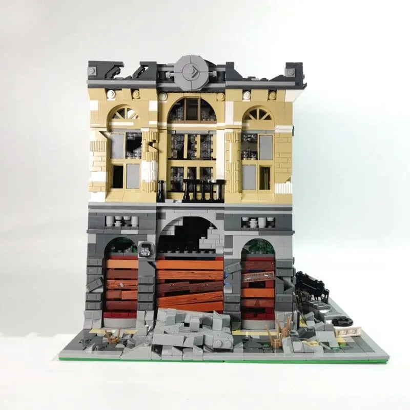 Building Blocks MOC K126 Experts Ruin City Bank Apocalypse Bricks Toys - 13