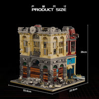 Thumbnail for Building Blocks MOC K126 Experts Ruin City Bank Apocalypse Bricks Toys - 7