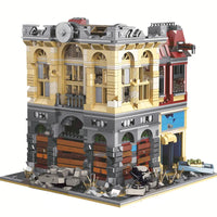 Thumbnail for Building Blocks MOC K126 Experts Ruin City Bank Apocalypse Bricks Toys - 1