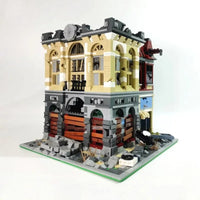 Thumbnail for Building Blocks MOC K126 Experts Ruin City Bank Apocalypse Bricks Toys - 12