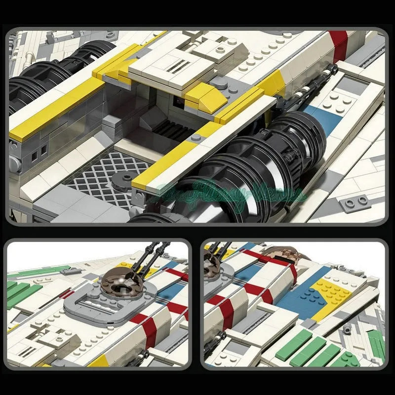 Building Blocks MOC Star Wars Ghost Ship Millennium Falcon Bricks Toys - 6