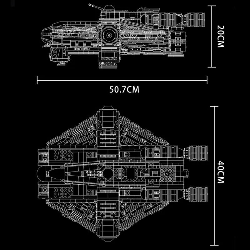 Building Blocks MOC Star Wars Ghost Ship Millennium Falcon Bricks Toys - 4