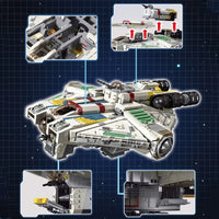 Thumbnail for Building Blocks MOC Star Wars Ghost Ship Millennium Falcon Bricks Toys - 8