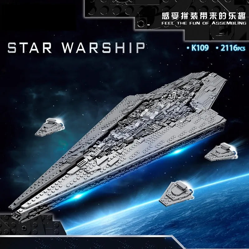 Building Blocks MOC Star Warship Super Destroyer Bricks Toys - 3