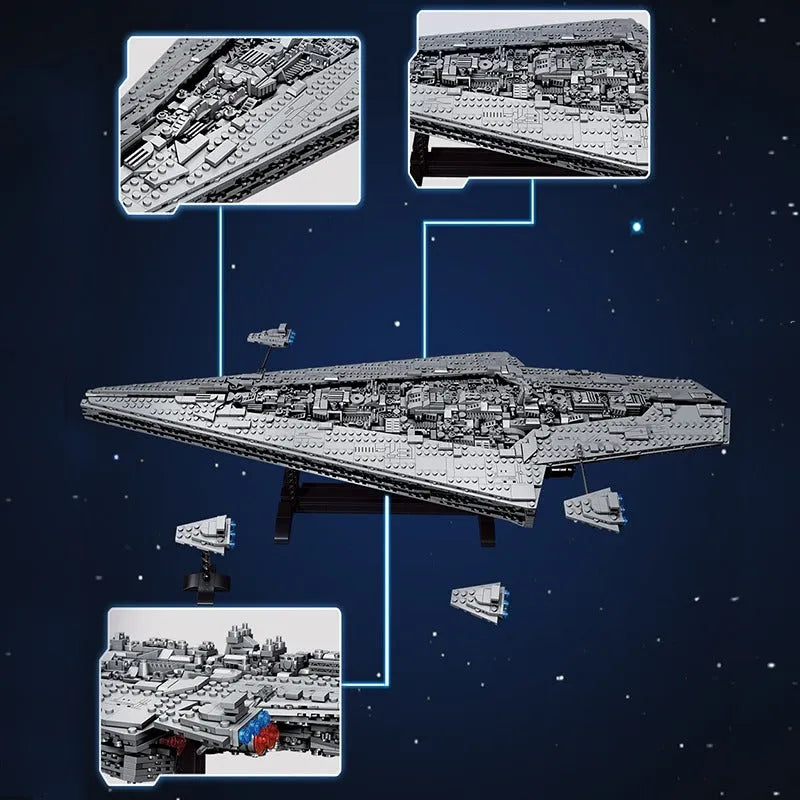 Building Blocks MOC Star Warship Super Destroyer Bricks Toys - 5