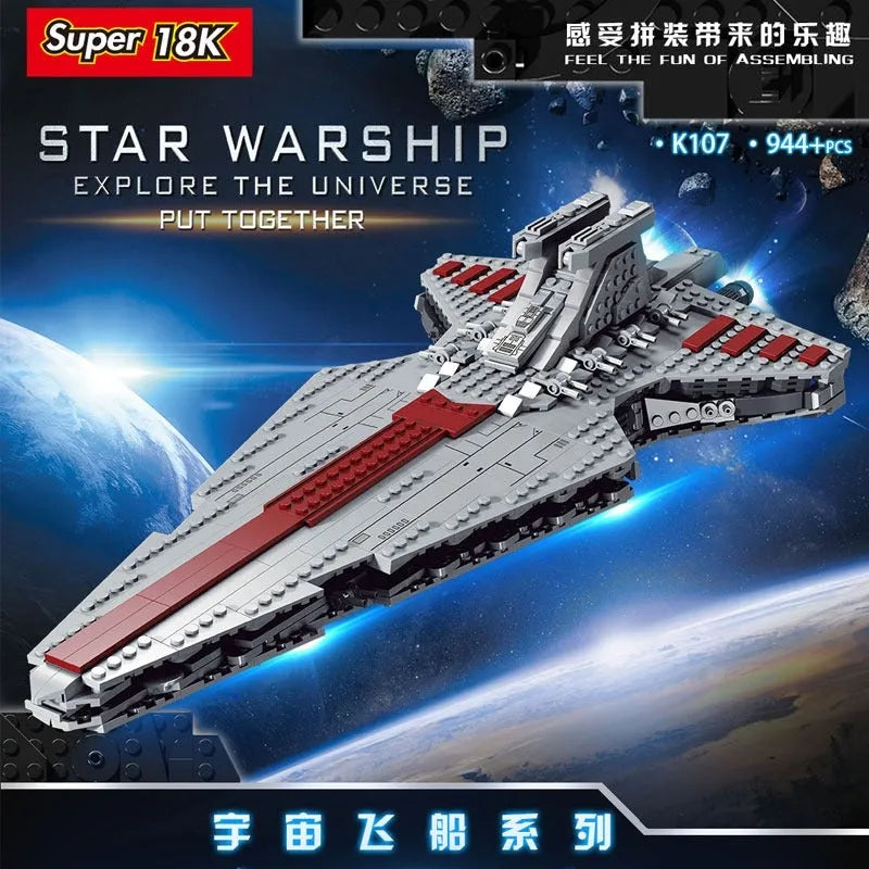 Building Blocks MOC Star Warship Super Destroyer Ship Bricks Toys - 2