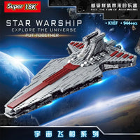 Thumbnail for Building Blocks MOC Star Warship Super Destroyer Ship Bricks Toys - 2