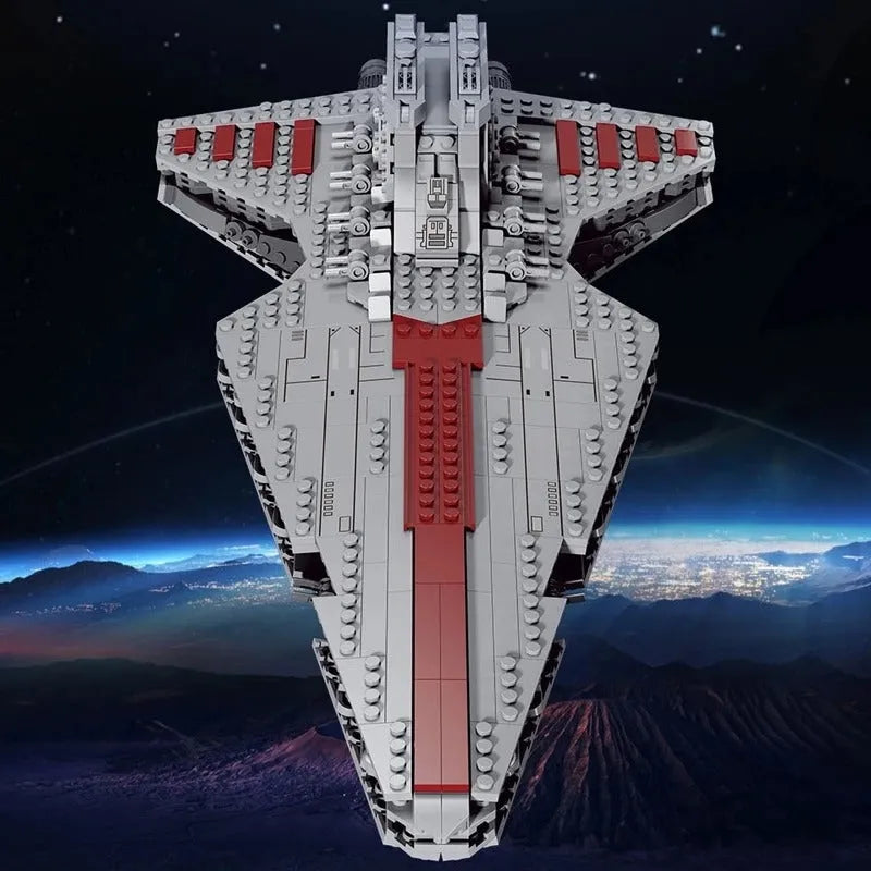 Building Blocks MOC Star Warship Super Destroyer Ship Bricks Toys - 5