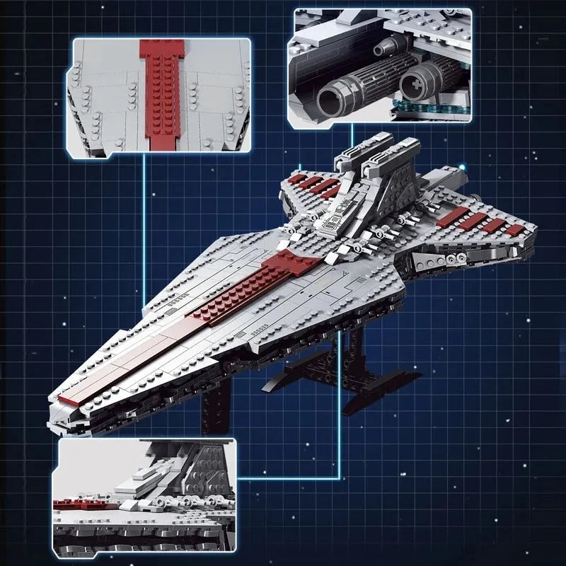 Building Blocks MOC Star Warship Super Destroyer Ship Bricks Toys - 4