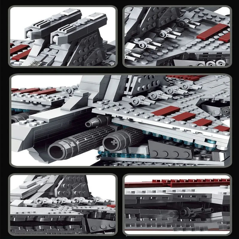 Building Blocks MOC Star Warship Super Destroyer Ship Bricks Toys - 3