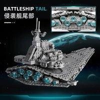 Thumbnail for Building Blocks MOC Star Warship Invasion Destroyer Ship Space Bricks Toys - 5