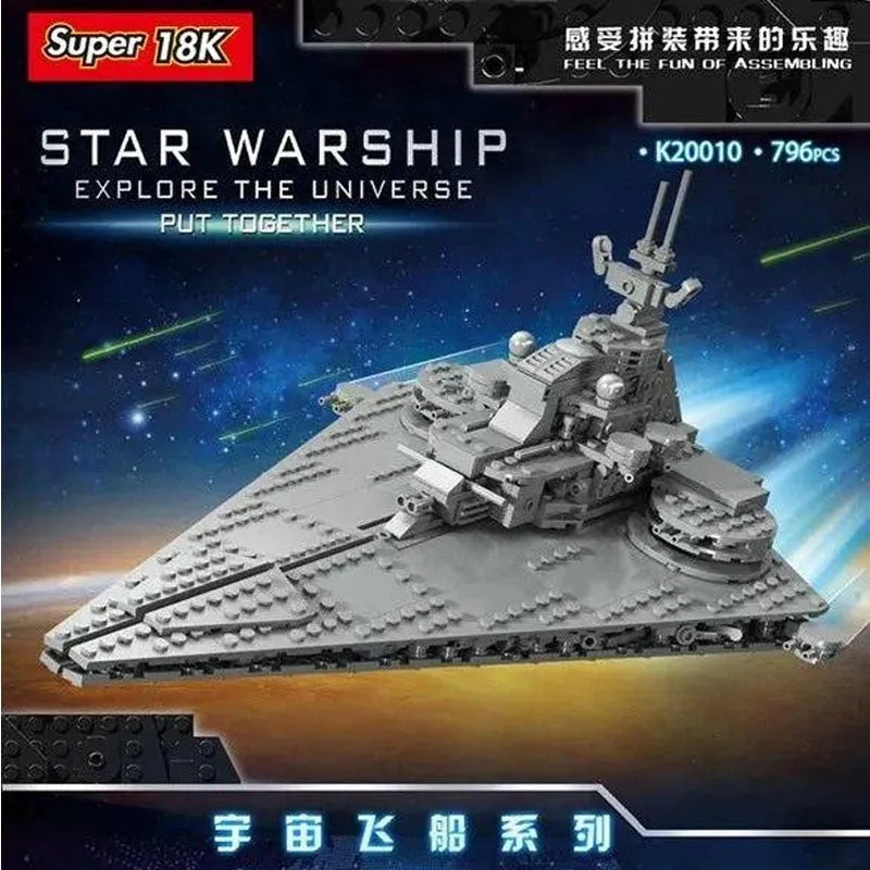 Building Blocks MOC Star Warship Invasion Destroyer Ship Space Bricks Toys - 2