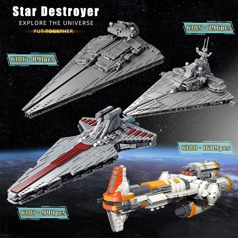 Building Blocks MOC Star Warship Victory Destroyer Ship Bricks Toy - 3