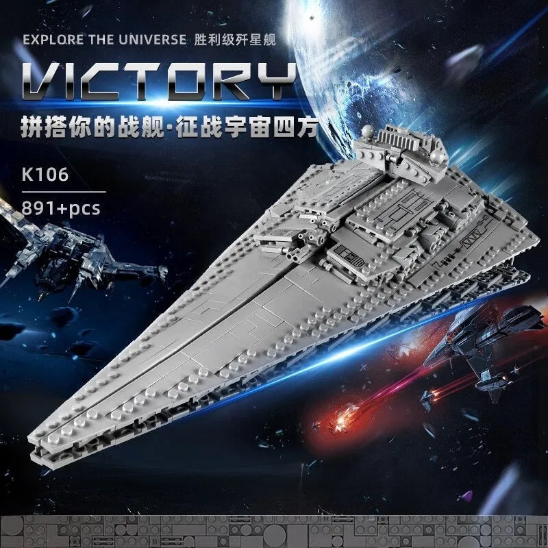 Building Blocks MOC Star Warship Victory Destroyer Ship Bricks Toy - 2