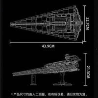 Thumbnail for Building Blocks MOC Star Warship Victory Destroyer Ship Bricks Toy - 8