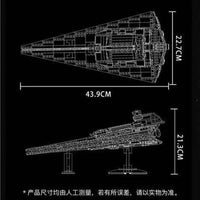 Thumbnail for Building Blocks MOC Star Warship Victory Destroyer Ship Bricks Toy Construction Set Toys - 8