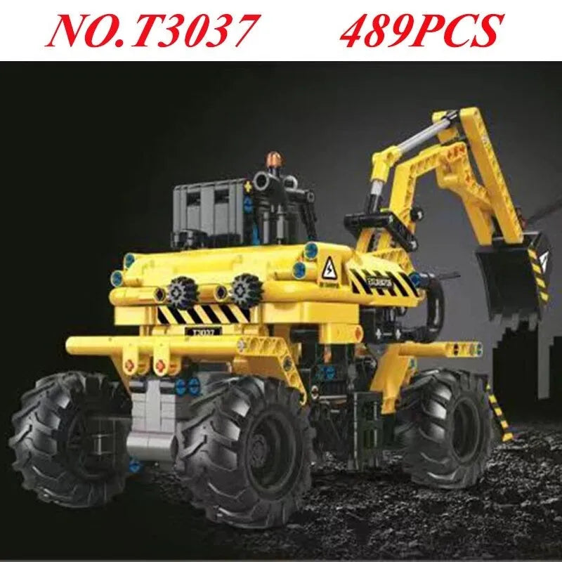 Building Blocks City Mini Excavator Truck Bricks Kids Toys T3037 Construction Set Toys - 1