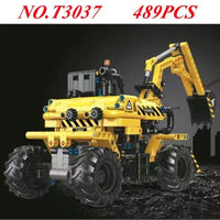Thumbnail for Building Blocks City Mini Excavator Truck Bricks Kids Toys T3037 - 1