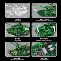 Thumbnail for Building Blocks Military MOC 99A WW2 Main Battle Tank Bricks Toys Construction Set Toys - 4