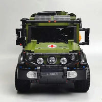 Thumbnail for Building Blocks Military RC APP Rescue Vehicle Off Road Ambulance Bricks Toys - 10