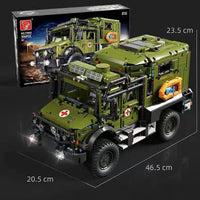 Thumbnail for Building Blocks Military RC APP Rescue Vehicle Off Road Ambulance Bricks Toys Construction Set Toys - 5