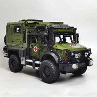 Thumbnail for Building Blocks Military RC APP Rescue Vehicle Off Road Ambulance Bricks Toys Construction Set Toys - 8