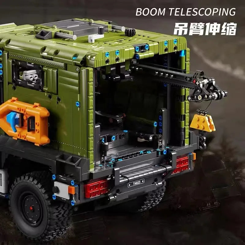 Building Blocks Military RC APP Rescue Vehicle Off Road Ambulance Bricks Toys - 4