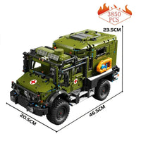 Thumbnail for Building Blocks Military RC APP Rescue Vehicle Off Road Ambulance Bricks Toys - 9
