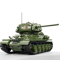 Thumbnail for Building Blocks Military WW2 RC Soviet Army T34 Medium Tank Bricks Toy - 5