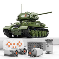 Thumbnail for Building Blocks Military WW2 RC Soviet Army T34 Medium Tank Bricks Toy - 1
