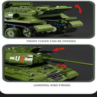 Thumbnail for Building Blocks Military WW2 RC Soviet Army T34 Medium Tank Bricks Toy Construction Set Toys - 6