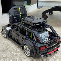 Thumbnail for Building Blocks MOC Audi RS6 Avant Roadster Racing Car Bricks Toy T5023 - 11