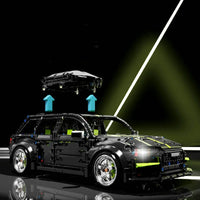 Thumbnail for Building Blocks MOC Audi RS6 Avant Roadster Racing Car Bricks Toy T5023 - 15
